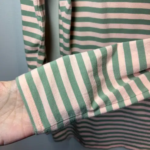 Matilda Jane Women's Striped Tunic Top Shirt Pink Sage Round Neck Stretch Medium
