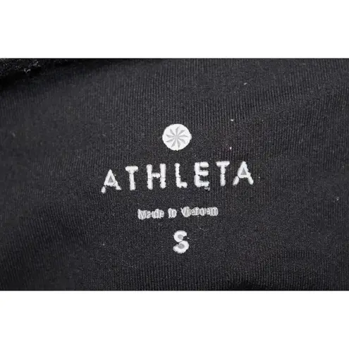 Athleta Womens Straight Up Pants Leggings Black Nylon Flared Pants 919179 Size S