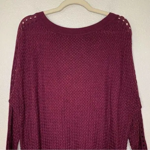 Lane Bryant  Women’s Size 14/16 Burgundy Knit Dolman Sweater