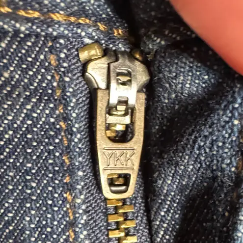 Ralph Lauren RARE! Lauren Blue Boot Cut Suede Fringe Conch Button Jeans Size 8