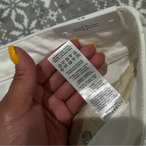 NWT Liverpool High Rise Crop Charlie Wide Rolled Cuff Bright White Size 14/32