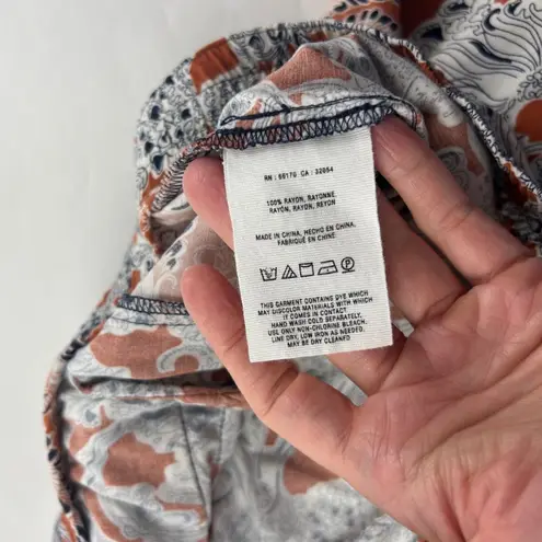 Hei Hei Printed Wide Leg Summer Weight Wide Leg Pant L Orange Size L