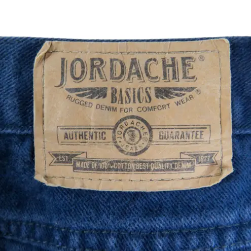 Jordache 1990s Vintage High Rise Dark Wash Straight Leg Mom Jeans Size 14 30"