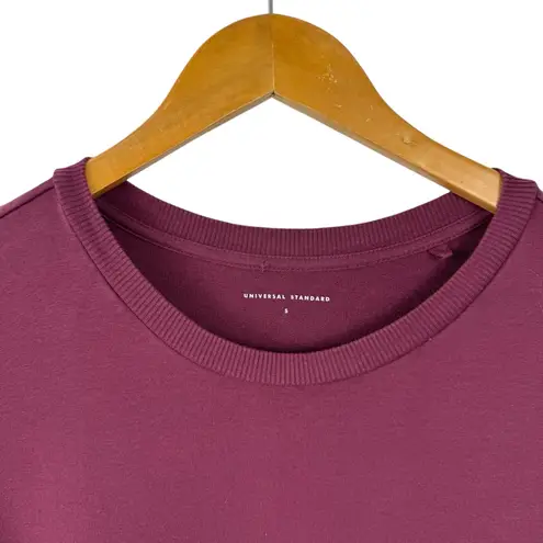 Universal Standard Bree Sweatshirt Dress Dark Cherry Front Pocket Size 14-16
