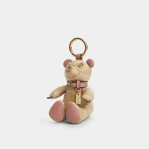 ショルダーバッグ・ポシェット COACH Collectible Bear Bag Charm In Signature Canvas  CZ195 Coach Collectible Bear Bag Charm Signature Canvas CZ195 10cm