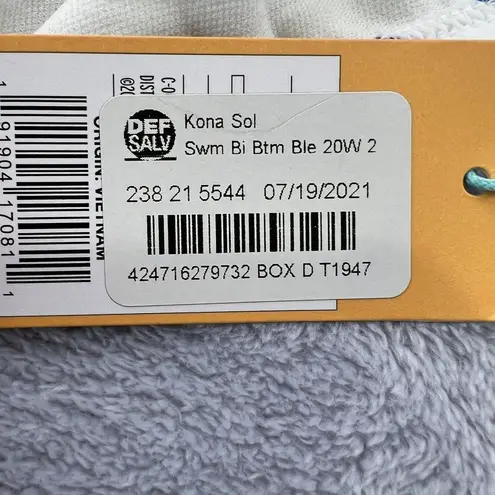 Kona Sol Women's Hipster Bikini Bottom Size XXL (20W/22W) Blue Stripe Classic