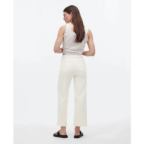 Madewell  The Emmett Wide-Leg Crop Jean Women's 25P Petite Off White Welt Pocket