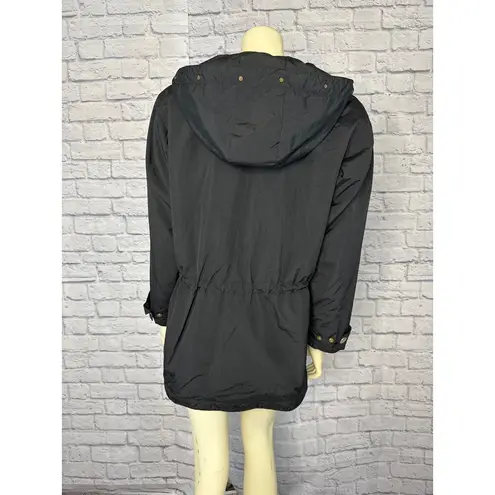 Vintage BOGNER Hooded black ladies ski jacket size medium