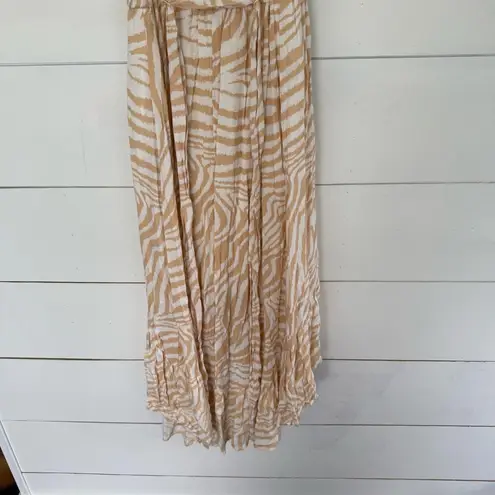 Fair Haven Women’s Medium Tan Patterned Maxi Dress Flowy