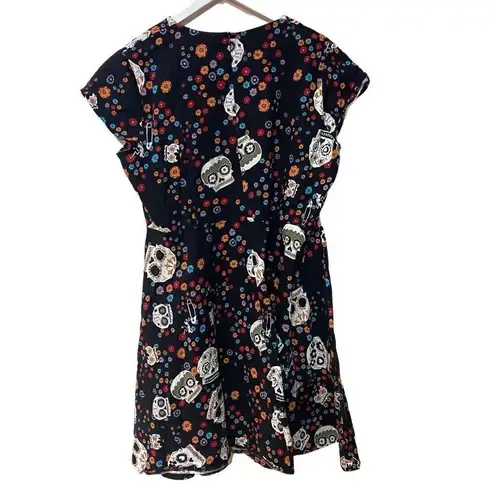 I Hot Plus Size 4XL Black Fit & Flare Dress Skulls Y2K Grunge/Goth