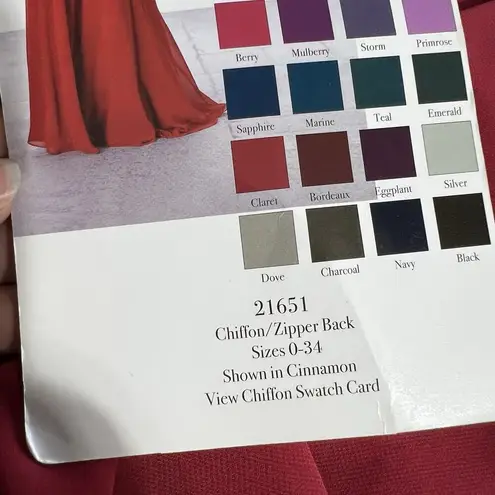 Morilee Madeline Gardner Formal Maxi Dress Sweetheart Flutter Sleeve Bridesmaid Red Size 18