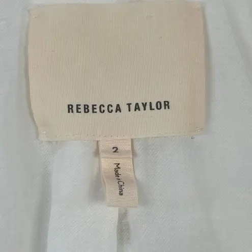 Rebecca Taylor Womens Blazer Jacket Size 2 Floral Cottage Romantic Coquette Chic