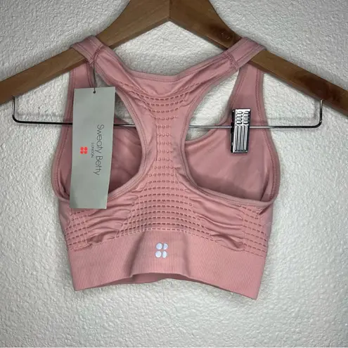 Sweaty Betty Stamina Longline Sports Bra in Bloom Pink NEW EXTRA SMALL