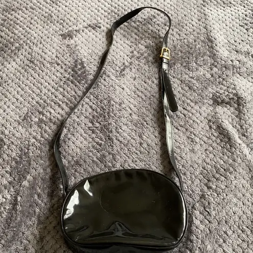 CELINE 🎉HP🎉  Oval Black Patent Shoulder Bag Crossbody AUTH EUC #3030