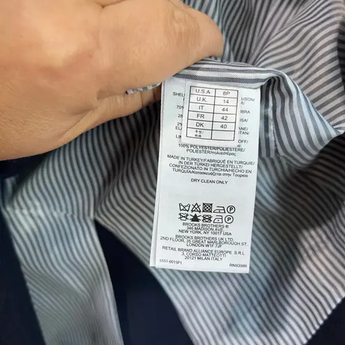 Brooks Brothers Blazer Navy Linen Preppy Old Money Academia Classic 8P