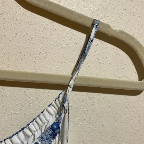 Rails Adora Tiered Drop Waist Midi Dress in Blue Jasmine Floral Print Size Small