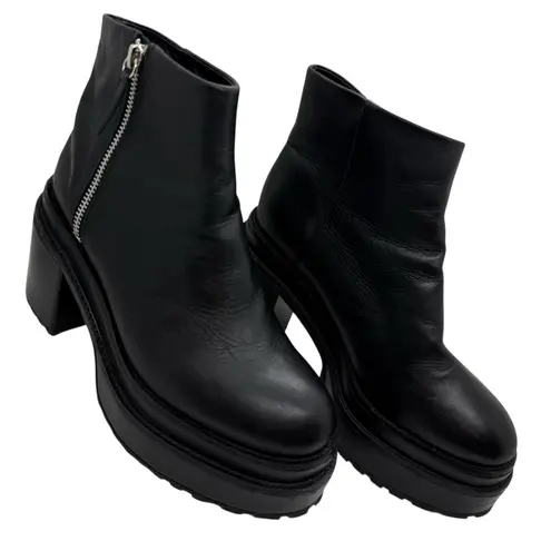 Cult Gaia Brenda Leather Platform Boot Black size 37.5 / 7.5