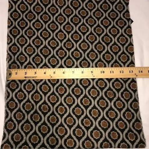 Francesco Biasia Zebra Wool Scarf Made in Italy Unisex Brown