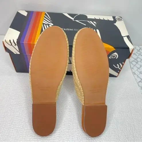 Farm Rio Tropical Beaded Raffia Mules, size 8, EU 39