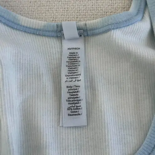 SKIMS Cotton Rib Tank in Blue Quartz Cloud Print, Size X-Small