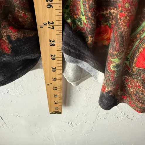 Amma Design Dress M Medium Paisley Floral Print Made in LA Colorful Unique Boho Black