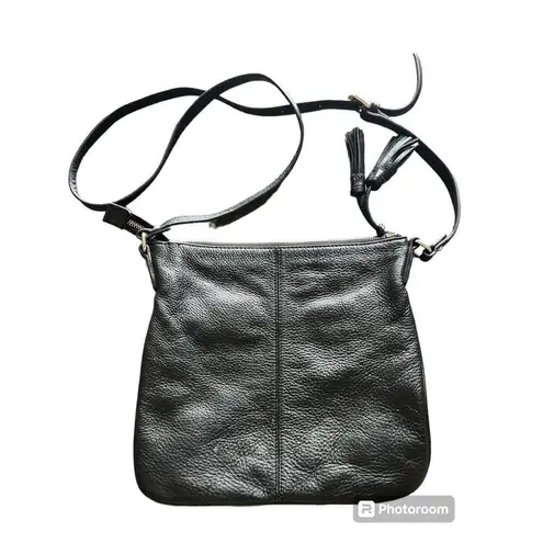 Pelle Studio Black Leather Crossbody Purse