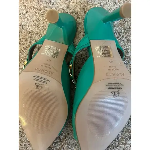 ALOHAS Daisy Mule in Green Size 10