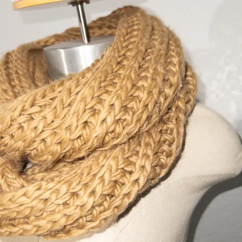 Unbranded Tan Knit Chunky Infinity Scarf