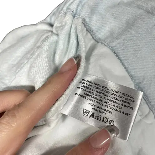 Proenza Schouler White Label High-Waisted Shorts in Bleach Chambray Size 6