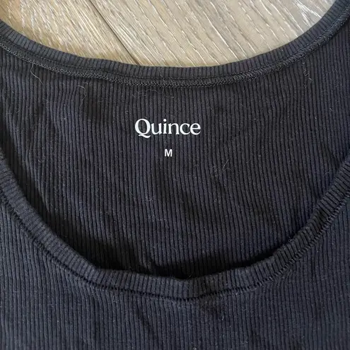 Quince Tencel Rib Cropped Knit Lounge Tank