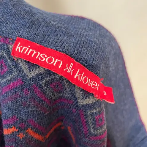 Krimson Klover Pencil Skirt Merino Wool Cotton Nylon Silk Mini Size Small Purple