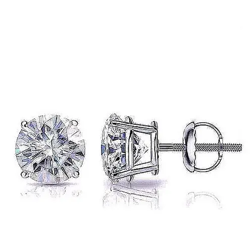 Boutique Brilliant‎ 1 Ct Diamond Stud Earrings, Platinum GRA Certificate NWT