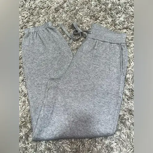 Monrow Soft Knit Oversized Vintage Sweat Pants Heather Grey NWOT Size S Gray