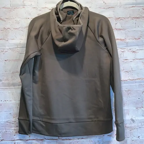 Back Country hoodie pullover pocket small olive green thumb holes snug fit - Image 6