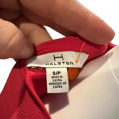 H by Halston Halston Women’s Rose Pink Short Sleeve V-Neck Wrap Maxi Dress Size Small