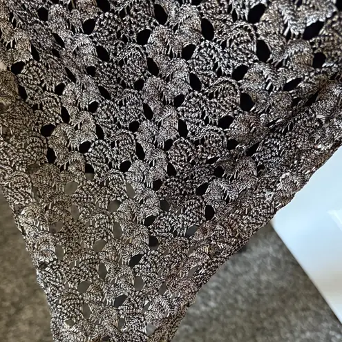 Sunny Leigh Elegant Black and Gold Overlay Pencil Skirt