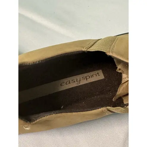 Easy Spirit Cornelia Suede Slide On Loafers Dress Shoes 8 Beige Comfort S646