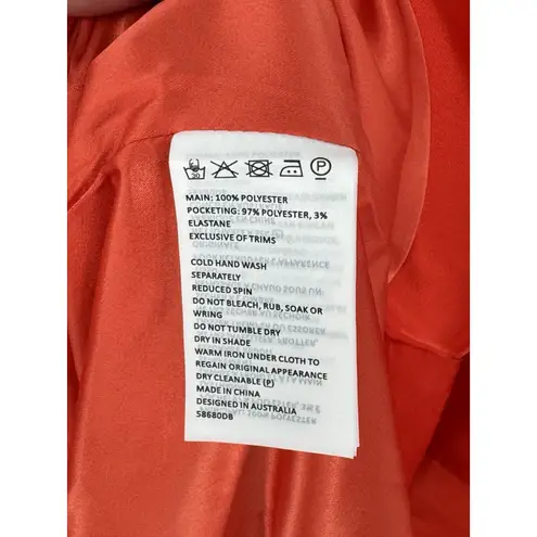 Bardot  Lucielle Faux Wrap Satin‎ Dress in Orange Size Large
