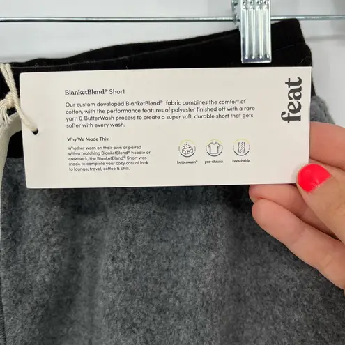 FEAT BlanketBlend Fleece Shorts Hazy Black Lounge Short Blanket Blend NWT Sz S