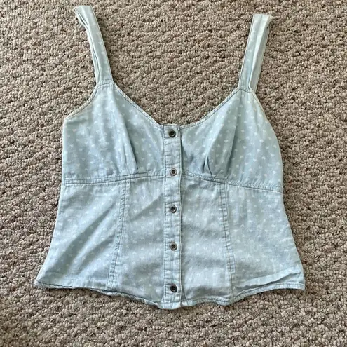 Mimi Chica SALE Button Down Crop corset Tank
