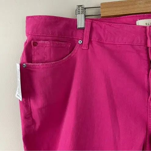 Bermuda Slink Jeans Pink Curvy Stretch Longer length  Shorts womens plus 22 new