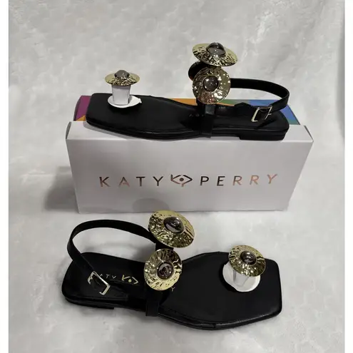 Katy Perry Collection Camie Stone Sandals Black Womens Size 5 Girly Girl