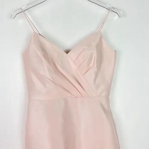 Alfred Sung NWT Draped Faux Wrap Cocktail Dress With Pockets Blush Size 0 D777