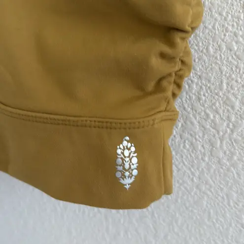Free People Movement Good Karama Golden Mustard Yellow Sports Bra Small