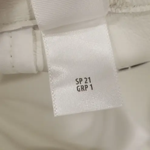 St. John ππ 100% Leather Pants High Rise ~ Ecru White 12 NWOT