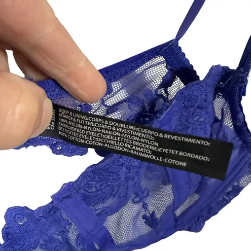 Urban Outfitters  Out From Under Lace Underwire Bralette in Indigo Size 32C