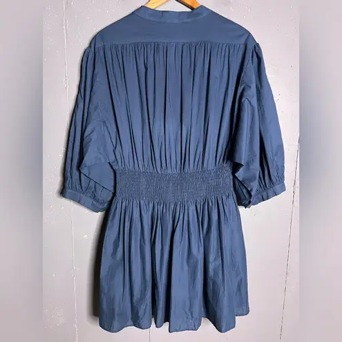 Pinch Work For You Navy Blue Smocked Waist Dress. In size Large
