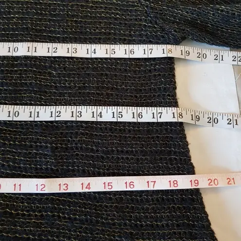 Wooden Ships Knit Sweater Metallic Gold Wool Mohair Blend Size Medium Large