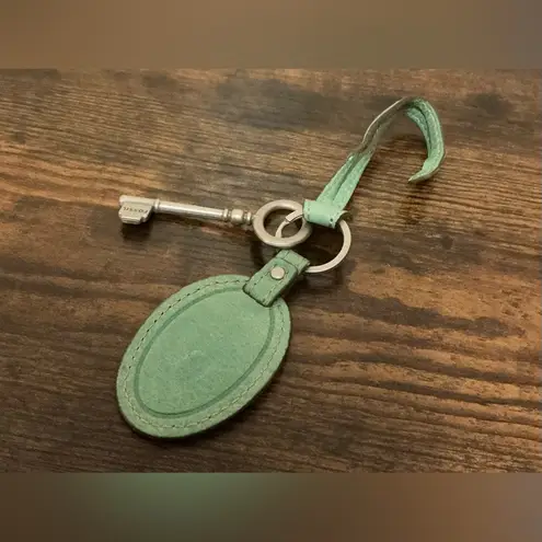 Fossil A Rare Vintage Light Green Leather  Handbag Bag Tag