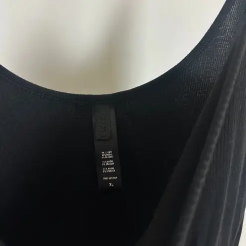 SKIMS Ribbed Long Slipdress in Onyx Black Size X-Large